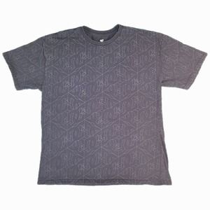 DC Shoes Skater Shirt Skateboard Grunge AOP Logo Mens Size XXL Y2K Vintage